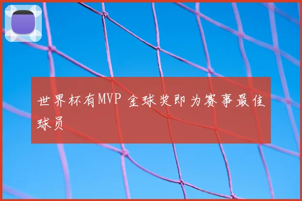 世界杯有MVP 金球奖即为赛事最佳球员